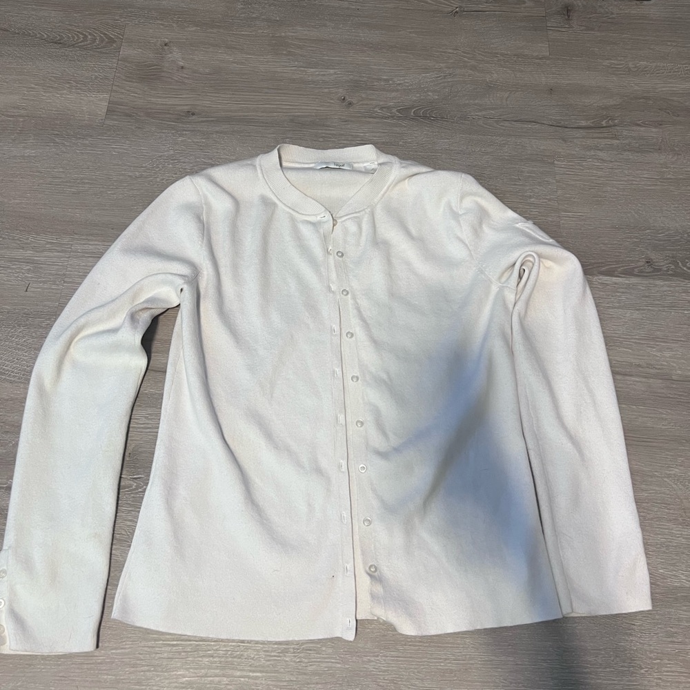 Lizgolf Cream Cardigan Size M